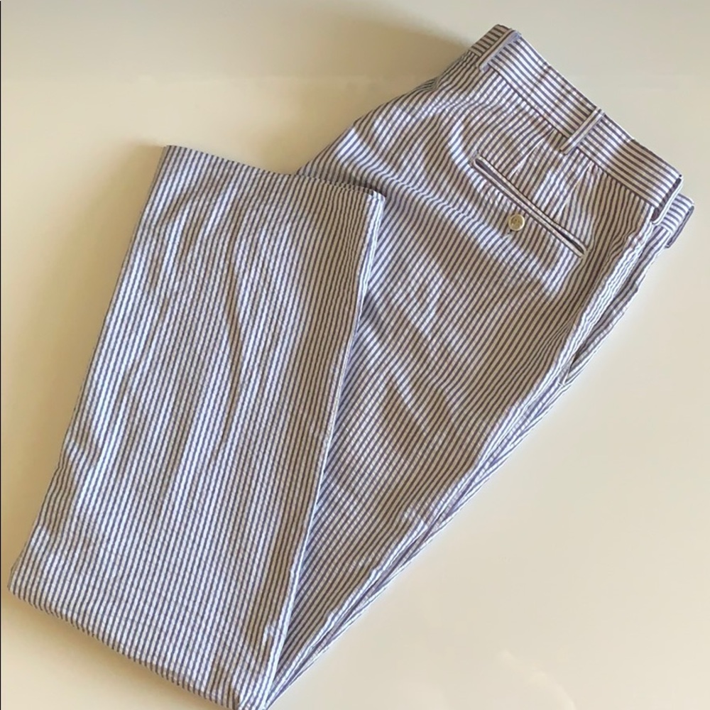 Men’s seersucker (blue and white) TWEEDS pant